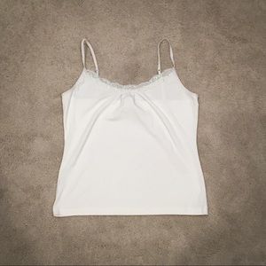 White Spaghetti Strap Tank Top